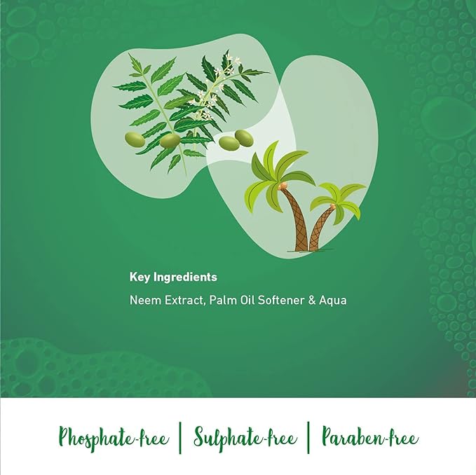 Tropical Dew Neem & Tulsi Fabric Conditioner and Liquid Detergent Combo Pack of 2 - 450ml each