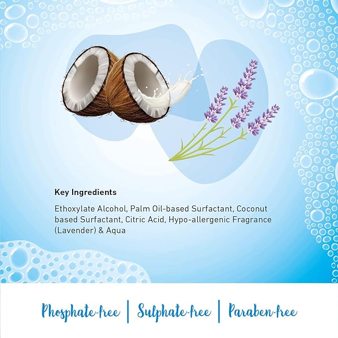 Liquid Detergent 900 ml | Plant Based Ingredients | Goodness of Coconut Oil & Citric Acid