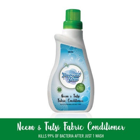 Tropical Dew Neem & Tulsi Fabric Conditioner and Liquid Detergent Combo Pack of 2 - 450ml each